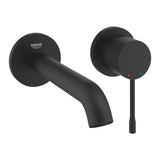 Grohe Essence New podtynkowa bateria umywalkowa ścienna w kolorze phantom black z dźwignią i rozetą