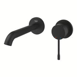 Grohe Essence New podtynkowa bateria umywalkowa ścienna w kolorze phantom black z dźwignią i rozetą