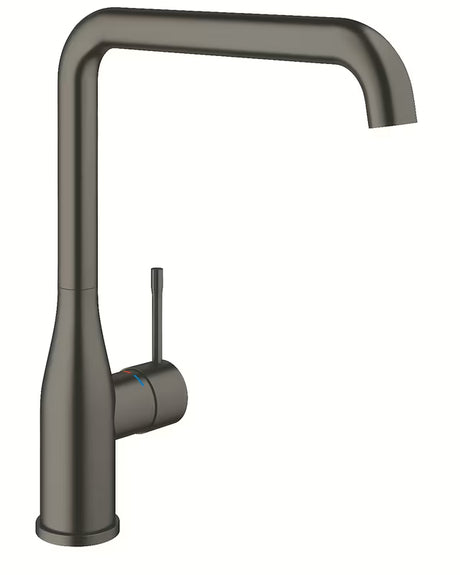 Grohe Essence New bateria kuchenna jednouchwytowa z wysoką obrotową wylewką w kolorze brushed hard graphite