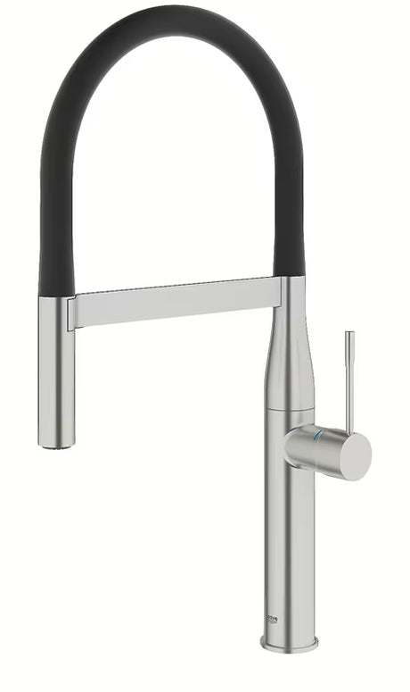 Bateria zlewozmywakowa Grohe Essence New z wyciąganą wylewką w wykończeniu supersteel.