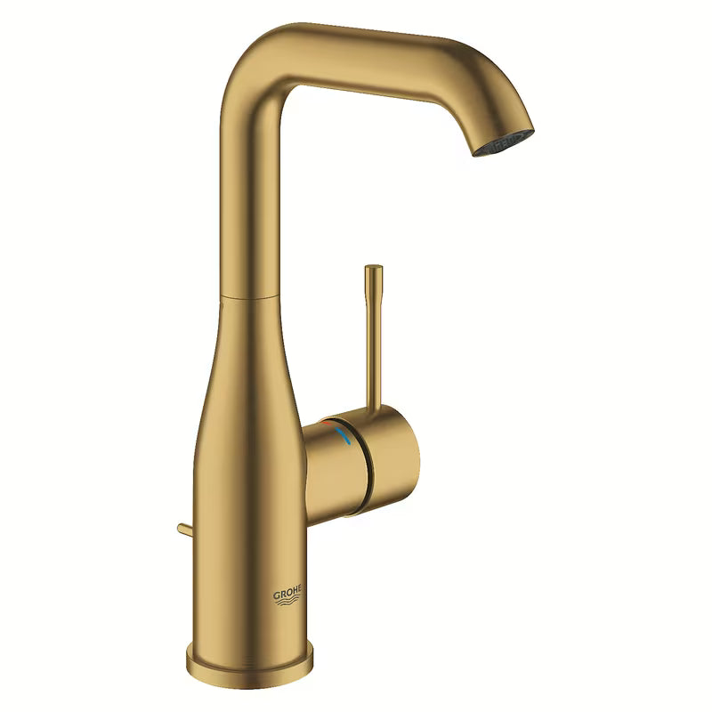 Grohe Essence New wysoka jednouchwytowa bateria umywalkowa w wykończeniu Brushed Cool Sunrise z obrotową wylewką