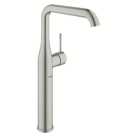 Grohe Essence New wysoka bateria umywalkowa w wykończeniu supersteel z obrotową wylewką