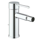 Chromowana jednouchwytowa bateria bidetowa Grohe Essence New z odpływem i przegubowym perlatorem