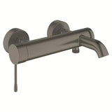 Ścienna wannowa jednouchwytowa bateria Grohe Essence New w wykończeniu Brushed Hard Graphite z przełącznikiem wanna/prysznic.