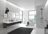 Ścienna jednouchwytowa bateria prysznicowa Grohe Essence New w wykończeniu brushed hard graphite.