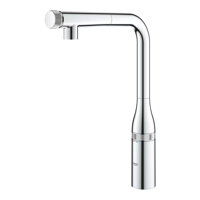 Grohe Essence smartcontrol bateria zlewozmywakowa w chromie z wysoką obrotową wylewką i wyciąganą wylewką