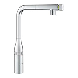 Grohe Essence smartcontrol bateria zlewozmywakowa w chromie z wysoką obrotową wylewką i wyciąganą wylewką