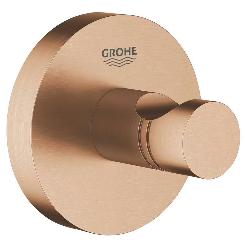 Haczyk na szlafrok Grohe Essentials w wykończeniu Brushed Warm Sunset z ukrytym mocowaniem