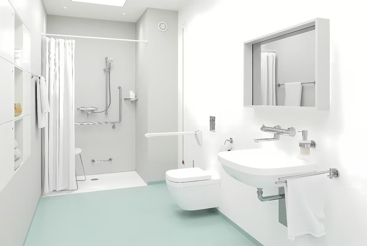 Chromowany uchwyt na ręczniki Grohe Essentials z dwoma ruchomymi ramionami i ukrytym mocowaniem