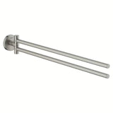 Uchwyt na Ręczniki Grohe Essentials z dwoma obrotowymi ramionami w matowym wykończeniu supersteel