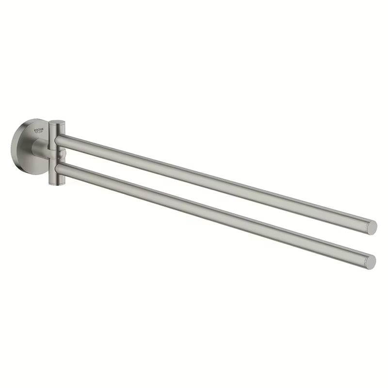 Uchwyt na Ręczniki Grohe Essentials z dwoma obrotowymi ramionami w matowym wykończeniu supersteel