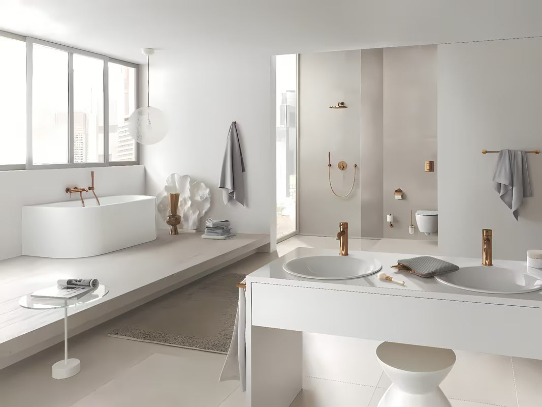 Zestaw SZCZOTKI do Wc Grohe Essentials w wykończeniu warm sunset z ukrytym mocowaniem
