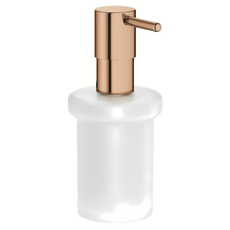 Dozownik mydła w płynie Grohe Essentials bez uchwytu w kolorze warm sunset, szkło i metal