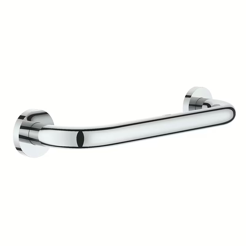 Chromowane uchwyt Grohe Essentials wannowe z powłoką Grohe StarLight i ukrytym mocowaniem