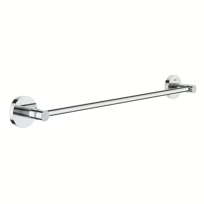 Chromowany uchwyt na ręczniki Grohe Essentials z drążkiem i ukrytym mocowaniem ściennym