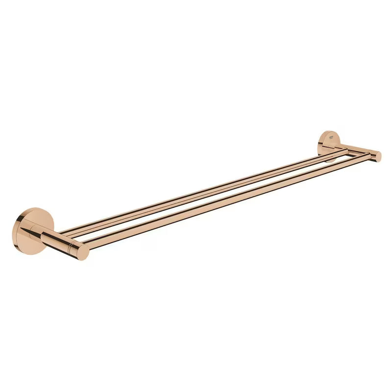 Podwójny uchwyt na ręczniki Grohe Essentials w wykończeniu warm sunset z ukrytym mocowaniem