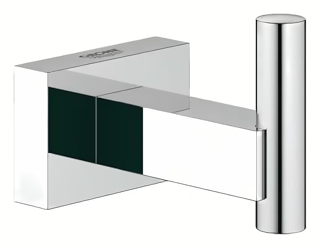 Chromowany ścienny haczyk na szlafrok Grohe Essentials Cube z ukrytym mocowaniem
