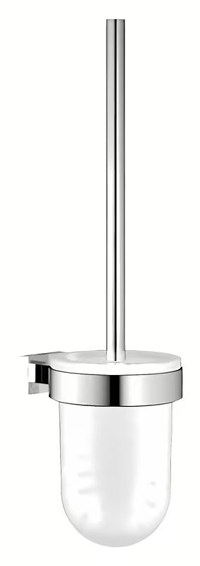 Ścienna SZCZOTKA do Wc Grohe Essentials Cube w chromie, ze szklanym pojemnikiem i ukrytym mocowaniem