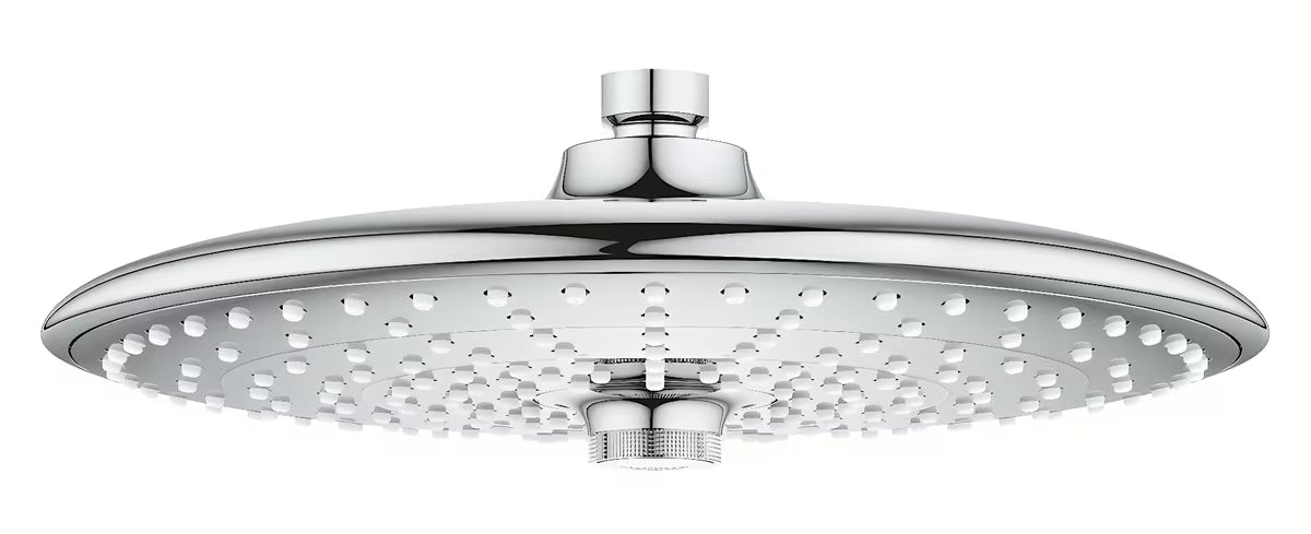 Chromowana deszczownica  Grohe Euphoria 260 smartcontrol o średnicy 260 mm i trzech rodzajach strumienia