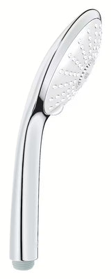 Słuchawka prysznicowa Grohe Euphoria 110 Massage w chromie z białą tarczą natryskową i trzema rodzajami strumienia.