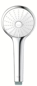 Słuchawka prysznicowa Grohe Euphoria 110 Massage w chromie z białą tarczą natryskową i trzema rodzajami strumienia.