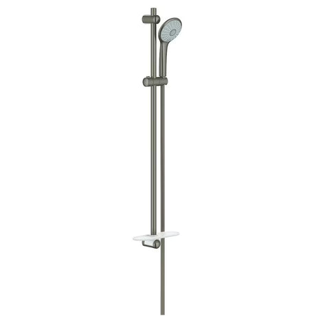 Zestaw prysznicowy Grohe Euphoria 110 Massage w wykończeniu Brushed Hard Graphite z drążkiem i półką