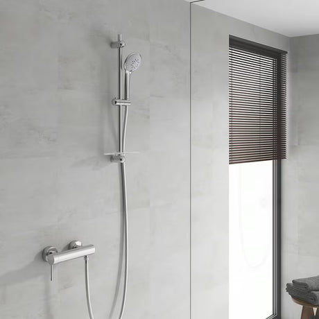 Zestaw prysznicowy Grohe Euphoria 110 Champagne w chromie ze słuchawką prysznicową, drążkiem i półką EasyReach