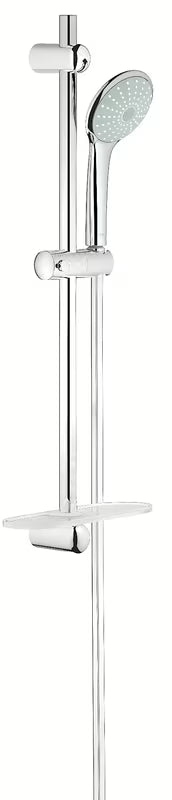 Zestaw prysznicowy Grohe Euphoria w wykończeniu chrom z słuchawką prysznicową, drążkiem prysznicowym, wężem i półką