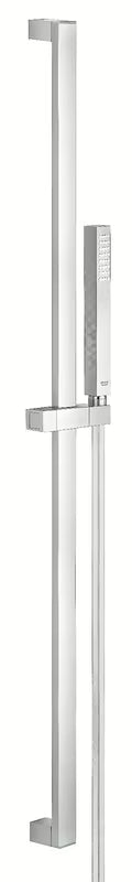 Zestaw prysznicowy Grohe Euphoria Cube w wykończeniu chrom z słuchawką prysznicową, drążkiem i wężem
