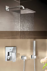 Kwadratowa deszczownica  Grohe Euphoria Cube 150 w chromie ze strumieniem Rain