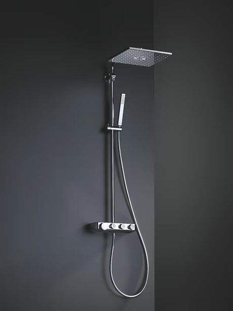 Chromowany system prysznicowy Grohe Euphoria smartcontrol z termostatem, deszczownicą 310 mm i słuchawką prysznicową