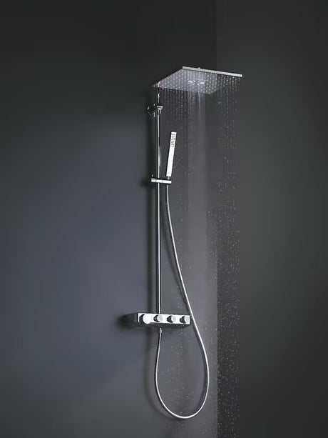 Chromowany system prysznicowy Grohe Euphoria smartcontrol z termostatem, deszczownicą 310 mm i słuchawką prysznicową