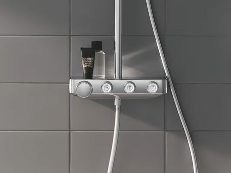 Chromowany system prysznicowy Grohe Euphoria smartcontrol z termostatem, deszczownicą 310 mm i słuchawką prysznicową