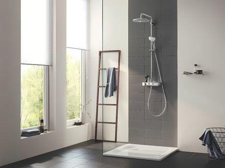 System prysznicowy Grohe Euphoria smartcontrol System w chromie z baterią termostatyczną, z deszczownicą i słuchawką prysznicową