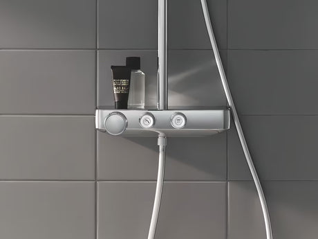 System prysznicowy Grohe Euphoria smartcontrol System w chromie z baterią termostatyczną, z deszczownicą i słuchawką prysznicową