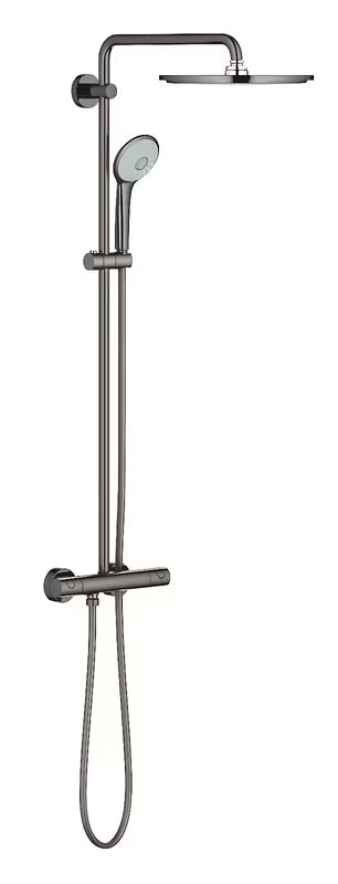 System prysznicowy Grohe Euphoria System z baterią termostatyczną w wykończeniu Hard Graphite