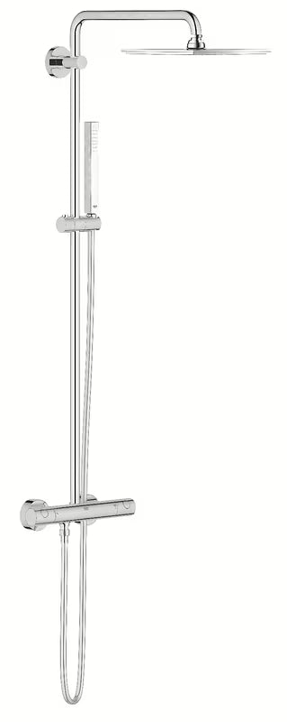 Grohe Euphoria System prysznicowy z baterią termostatyczną chromowany z deszczownicą i słuchawką prysznicową