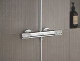 Chromowany system prysznicowy Grohe Euphoria System z baterią termostatyczną, z deszczownicą i słuchawką prysznicową