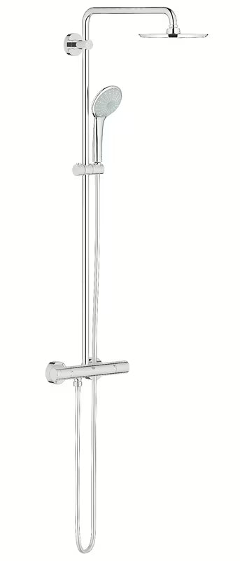System prysznicowy Grohe Euphoria System z baterią termostatyczną w chromie z deszczownicą i słuchawką prysznicową