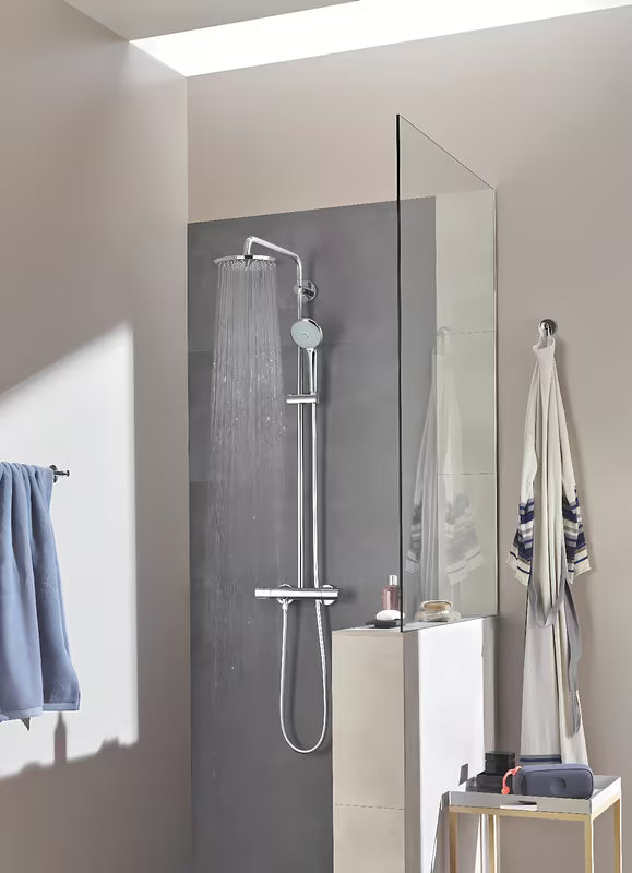 System prysznicowy Grohe Euphoria System z baterią termostatyczną w chromie z deszczownicą i słuchawką prysznicową