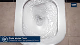 Kompaktowy miska WC wisząca Grohe Euro Ceramic w kolorze białym Alpine White z konstrukcją bezkołnierzową