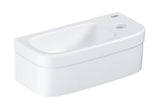 Wiszące mała umywalka Grohe Euro Ceramic 370x180 mm z białej ceramiki z otworem na baterię
