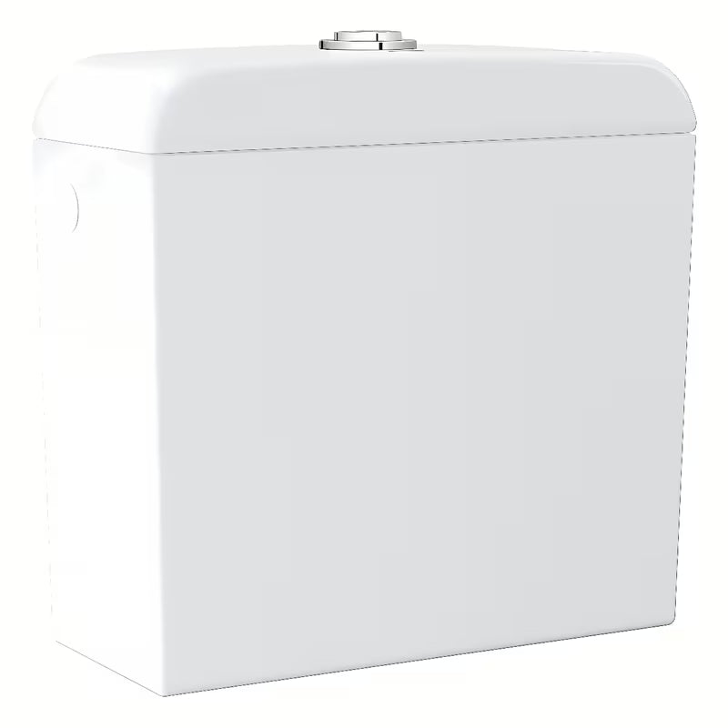 Zbiornik spłukujący Grohe Euro Ceramic z bocznym doprowadzeniem wody w wykończeniu Alpine White z systemem spłukiwania DualFlush.