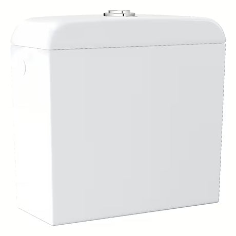 Zbiornik spłukujący Grohe Euro Ceramic z bocznym doprowadzeniem wody w wykończeniu Alpine White z systemem spłukiwania DualFlush.