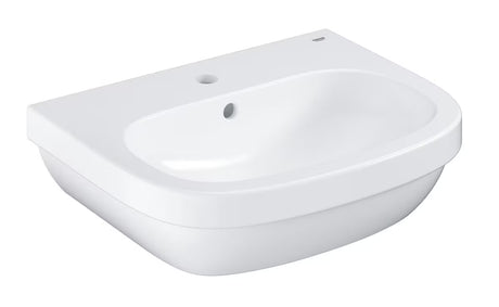 Umywalka wisząca Grohe Euro Ceramic 55 z białej ceramiki z przelewem i otworem pro baterię
