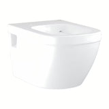 Białe miska WC wisząca Grohe Euro Ceramic Rimless z odpływem poziomym i głębokim spłukiwaniem