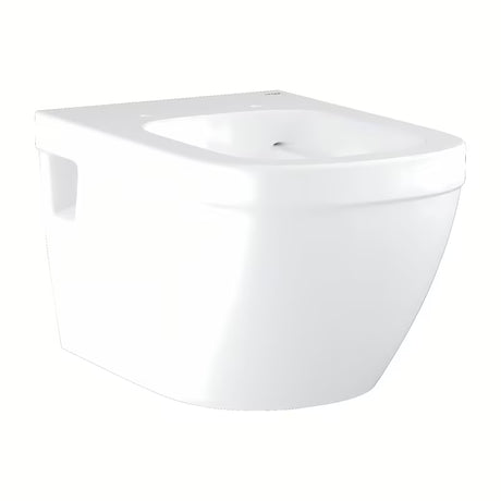 Białe miska WC wisząca Grohe Euro Ceramic Rimless z odpływem poziomym i głębokim spłukiwaniem