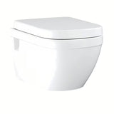 Białe miska WC wisząca Grohe Euro Ceramic Rimless z odpływem poziomym i głębokim spłukiwaniem