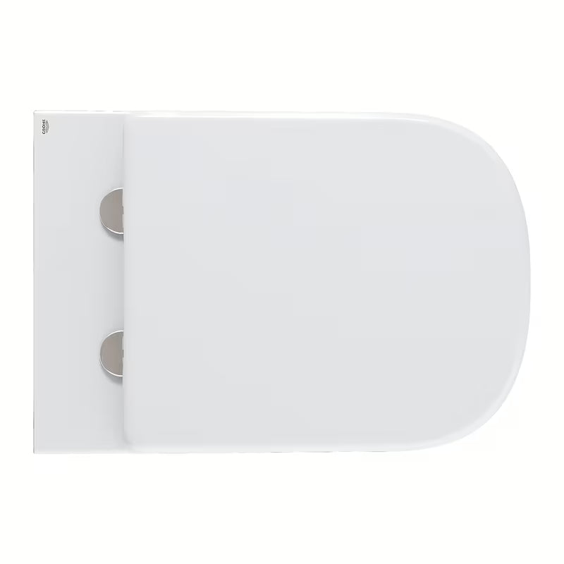 Białe miska WC wisząca Grohe Euro Ceramic Rimless z odpływem poziomym i głębokim spłukiwaniem