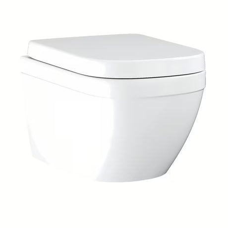 Zestaw WC podtynkowy Grohe Euro Ceramic w kolorze białym z miską rimless i deską wolnoopadającą soft Close